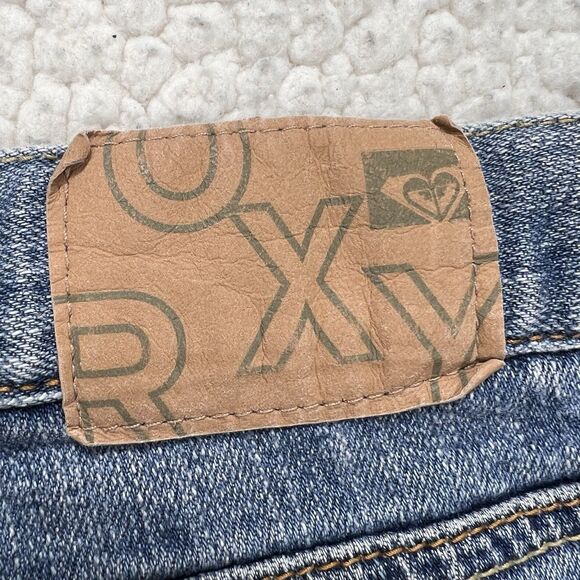 Roxy Sunset Beach Flare Jeans Women’s 7 (31x31) Blue Y2K Boho Western Rodeo Surf - Picture 5 of 14